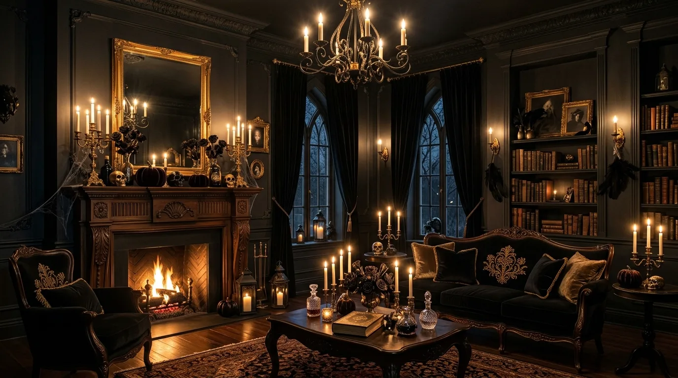 Finish with a Halloween home that feels beautifully composed inspiration for an elegant Halloween interior.